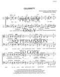 Celebrity — sheet music preview, arranged by Avis Fellows