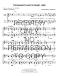 The Naughty Lady Of Shady Lane — sheet music preview, arranged by Kay Bromert