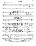 My Girl — sheet music preview, arranged by Doris Twardosky