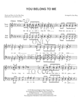 You Belong To Me — sheet music preview, arranged by June Berg
