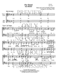 For Good — sheet music preview, arranged by June Berg