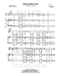 One Short Day — sheet music preview, arranged by Susan Kegley