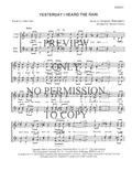 Yesterday I Heard The Rain — sheet music preview, arranged by Sharon Carlson
