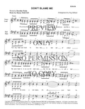 Don't Blame Me — sheet music preview, arranged by Peg Millard