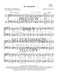 Mr. Wonderful — sheet music preview, arranged by Kay Bromert