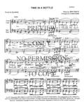 Time In A Bottle — sheet music preview, arranged by Connie Kash