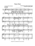 Peace, Peace — sheet music preview, arranged by June Berg
