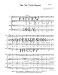 The Gift To Be Simple — sheet music preview, arranged by Chris Moyer