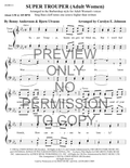Super Trouper — sheet music preview, arranged by Carolyn Johnson
