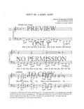 Don't Be A Baby, Baby — sheet music preview, arranged by Sonny Steffan