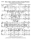 YW - Here, There And Everywhere (Lead) — sheet music preview, arranged by Carolyn Johnson