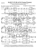 YW - Baby's In Black — sheet music preview, arranged by Carolyn Johnson