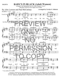 Baby's In Black — sheet music preview, arranged by Carolyn Johnson