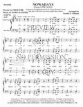 YW - Nowadays (It's Good, Isn't It) — sheet music preview, arranged by Carolyn Johnson