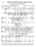 Don't Stop Me Now — sheet music preview, arranged by Carolyn Johnson