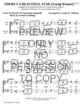 YW - There's A Beautiful Star — sheet music preview, arranged by Carolyn Johnson