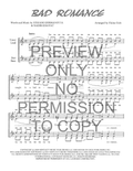 Bad Romance — sheet music preview, arranged by Elaine Gain