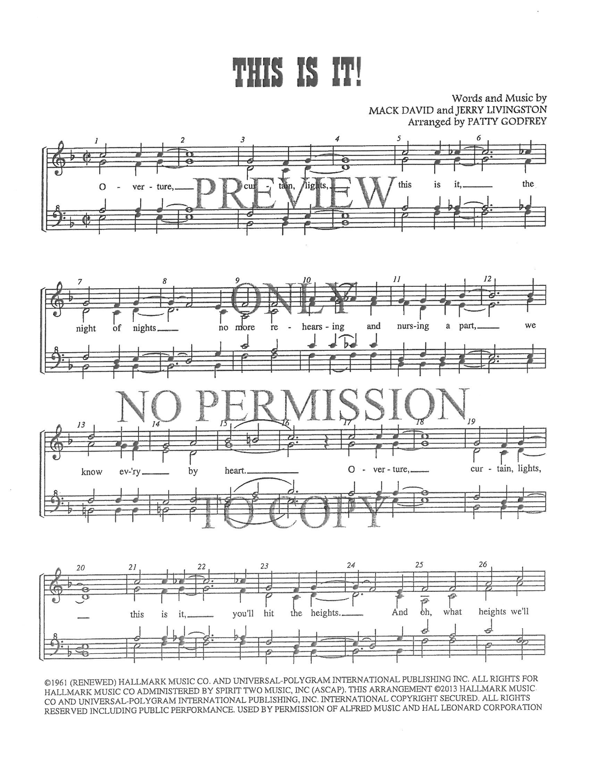 This Is It! (Theme From Bugs Bunny Show) — arr. Patricia Godfrey