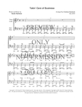 Takin' Care Of Business — sheet music preview, arranged by Corinna Garriock