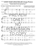 YW - Good Night Sweetheart — sheet music preview, arranged by Carolyn Johnson