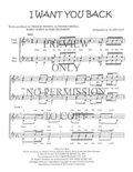 I Want You Back — sheet music preview, arranged by Elaine Gain