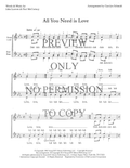 All You Need Is Love — sheet music preview, arranged by Carolyn Schmidt