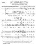 YW - Act Naturally — sheet music preview, arranged by Carolyn Johnson
