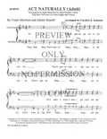 Act Naturally — sheet music preview, arranged by Carolyn Johnson