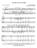 The Way You Look Tonight — sheet music preview, arranged by June Berg