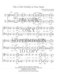 Put A Little Holiday In Your Heart — sheet music preview, arranged by Jeanne Elmuccio