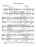 California Dreamin' — sheet music preview, arranged by Tedda Lippincott