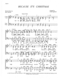 Because It's Christmas — sheet music preview, arranged by Tedda Lippincott
