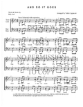 And So It Goes — sheet music preview, arranged by Tedda Lippincott