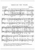 Through The Years — sheet music preview, arranged by Tedda Lippincott