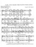 Sam, You Made The Pants Too Long — sheet music preview, arranged by Tedda Lippincott