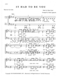 It Had To Be You — sheet music preview, arranged by Tedda Lippincott