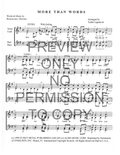 More Than Words — sheet music preview, arranged by Tedda Lippincott