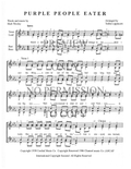 Purple People Eater — sheet music preview, arranged by Tedda Lippincott