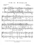 This World — sheet music preview, arranged by Tedda Lippincott