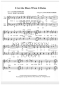 I Get The Blues When It Rains — sheet music preview, arranged by Anna Maria Parker