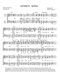 Annie's Song — sheet music preview, arranged by Tedda Lippincott