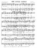 One Little Candle — sheet music preview, arranged by Tedda Lippincott