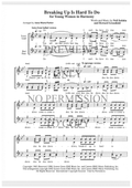 YW - Breaking Up Is Hard To Do — sheet music preview, arranged by Anna Maria Parker