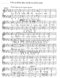 I'm Alone Because I Love You — sheet music preview, arranged by Jo Lund
