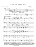 Give Us This Day — sheet music preview, arranged by Tedda Lippincott