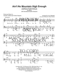Ain't No Mountain High Enough — sheet music preview, arranged by Joey Minshall