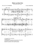 Better Luck Next Time — sheet music preview, arranged by Diane Clark