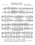 The House I Live In — sheet music preview, arranged by Tedda Lippincott