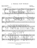 A Whole New World — sheet music preview, arranged by Tedda Lippincott