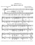 America... The Dream Goes On — sheet music preview, arranged by Tedda Lippincott